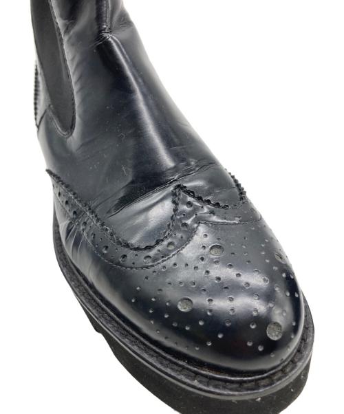 PASCUCCI（パスクッチ）PASCUCCI (パスクッチ) ウィングチップサイドゴアブーツ ブラック サイズ:35の古着・服飾アイテム