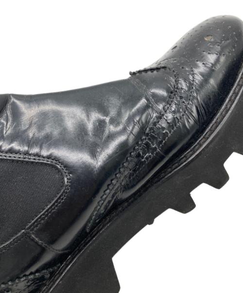 PASCUCCI（パスクッチ）PASCUCCI (パスクッチ) ウィングチップサイドゴアブーツ ブラック サイズ:35の古着・服飾アイテム