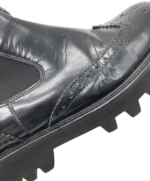 PASCUCCI（パスクッチ）PASCUCCI (パスクッチ) ウィングチップサイドゴアブーツ ブラック サイズ:35の古着・服飾アイテム