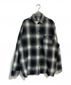 CalTopキャルトップ）の古着「オンブレチェックシャツ」｜ブラック×ホワイト