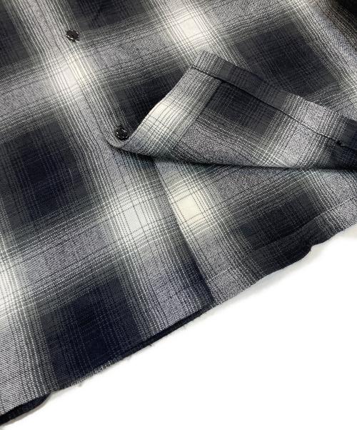 CalTop（キャルトップ）CalTop (キャルトップ) オンブレチェックシャツ ブラック×ホワイトの古着・服飾アイテム