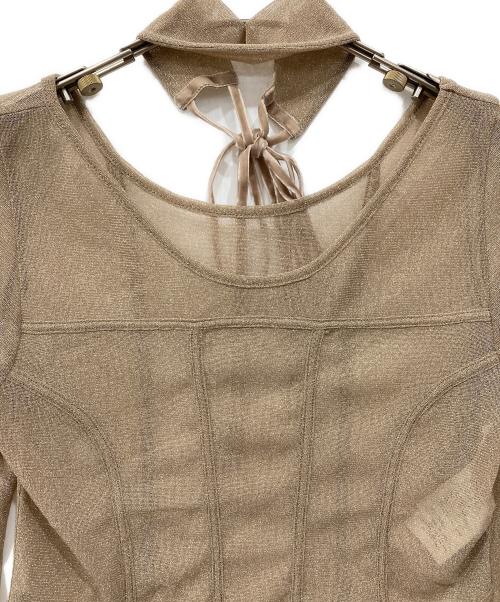 Snidel（スナイデル）Snidel (スナイデル) コルセットデザインカットトップス ブラウン サイズ:Freeの古着・服飾アイテム