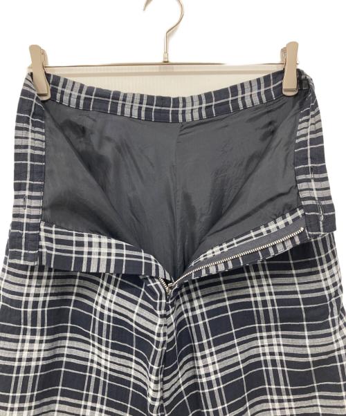 Y's（ワイズ）Y's (ワイズ) コットンチェックサルエルパンツ ネイビー サイズ:1の古着・服飾アイテム