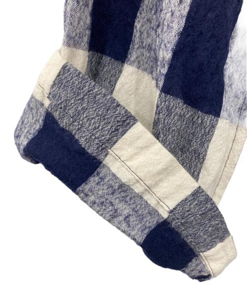 Y's（ワイズ）Y's (ワイズ) リネン混チェックサルエルパンツ ネイビー サイズ:2の古着・服飾アイテム