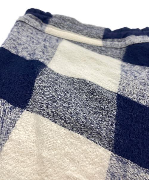 Y's（ワイズ）Y's (ワイズ) リネン混チェックサルエルパンツ ネイビー サイズ:2の古着・服飾アイテム