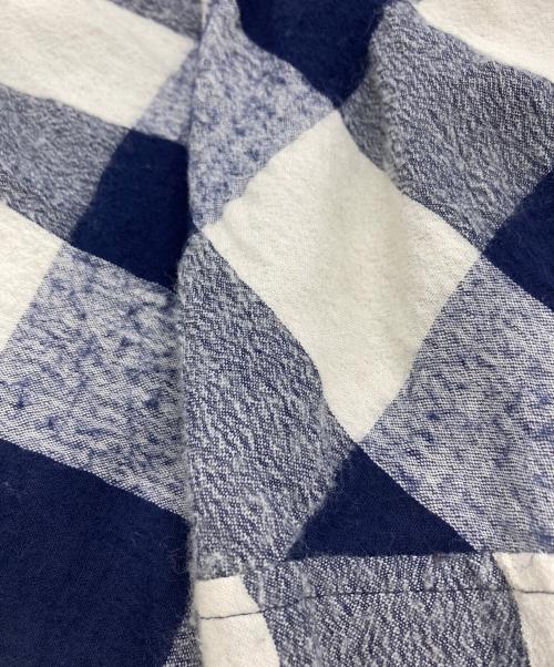 Y's（ワイズ）Y's (ワイズ) リネン混チェックサルエルパンツ ネイビー サイズ:2の古着・服飾アイテム