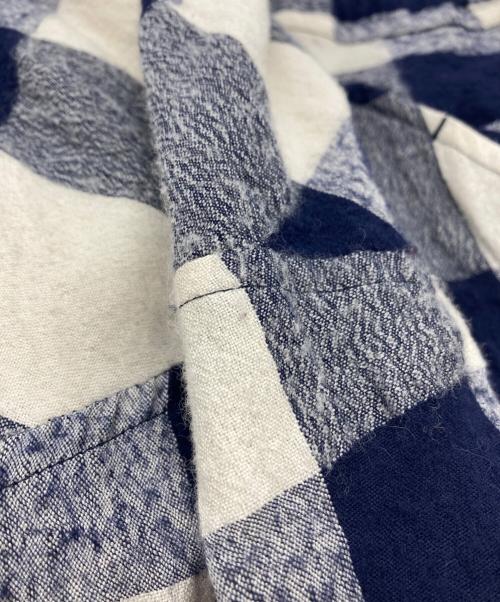 Y's（ワイズ）Y's (ワイズ) リネン混チェックサルエルパンツ ネイビー サイズ:2の古着・服飾アイテム