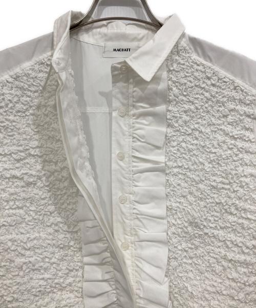 machatt（マチャット）machatt (マチャット) フリルティアードシャツワンピース ホワイト サイズ:Freeの古着・服飾アイテム