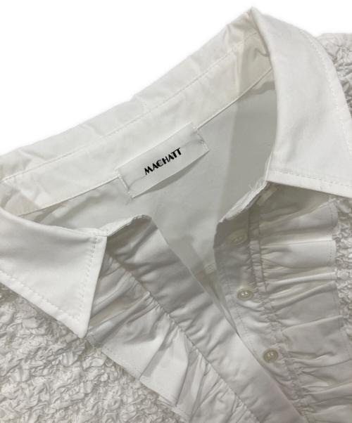 machatt（マチャット）machatt (マチャット) フリルティアードシャツワンピース ホワイト サイズ:Freeの古着・服飾アイテム