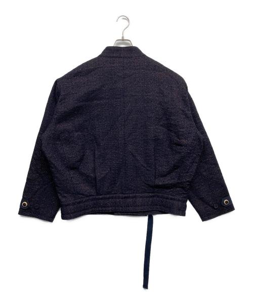 DAIRIKU（ダイリク）DAIRIKU (ダイリク) Tweed Motocycle Jacket ネイビー サイズ:M 未使用品の古着・服飾アイテム