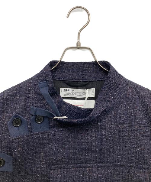 DAIRIKU（ダイリク）DAIRIKU (ダイリク) Tweed Motocycle Jacket ネイビー サイズ:M 未使用品の古着・服飾アイテム