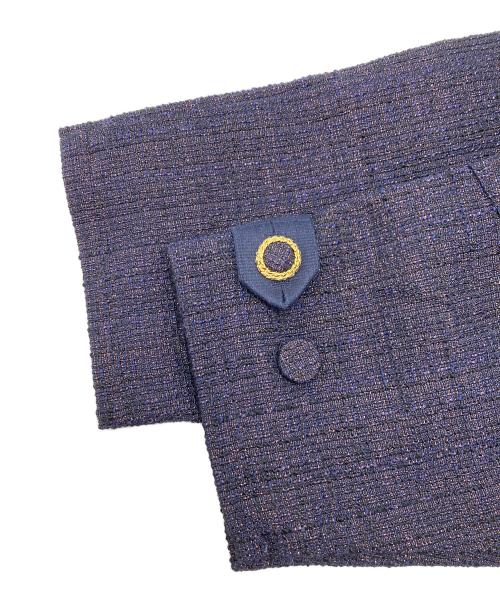 DAIRIKU（ダイリク）DAIRIKU (ダイリク) Tweed Motocycle Jacket ネイビー サイズ:M 未使用品の古着・服飾アイテム