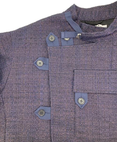 DAIRIKU（ダイリク）DAIRIKU (ダイリク) Tweed Motocycle Jacket ネイビー サイズ:M 未使用品の古着・服飾アイテム