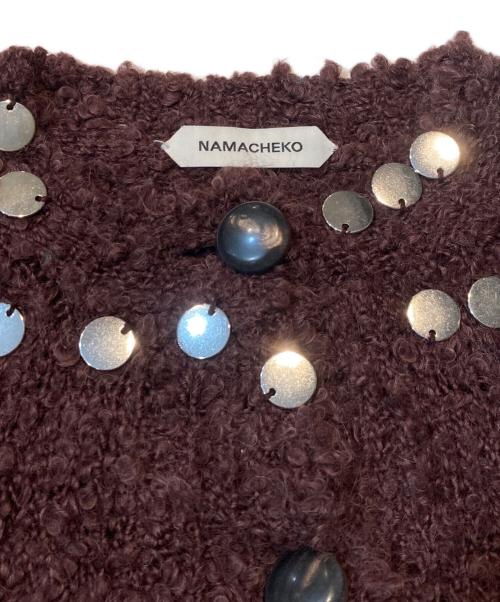 NAMACHEKO（ナマチェコ）NAMACHEKO (ナマチェコ) HANKFORD CARDIGAN ボルドー サイズ:XSの古着・服飾アイテム