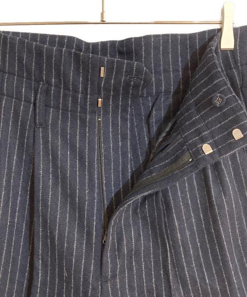 ANREALAGE HOMME（アンリアレイジオム）ANREALAGE HOMME (アンリアレイジオム) WOOL TROUSERS/ウール トラウザー ネイビー サイズ:48の古着・服飾アイテム
