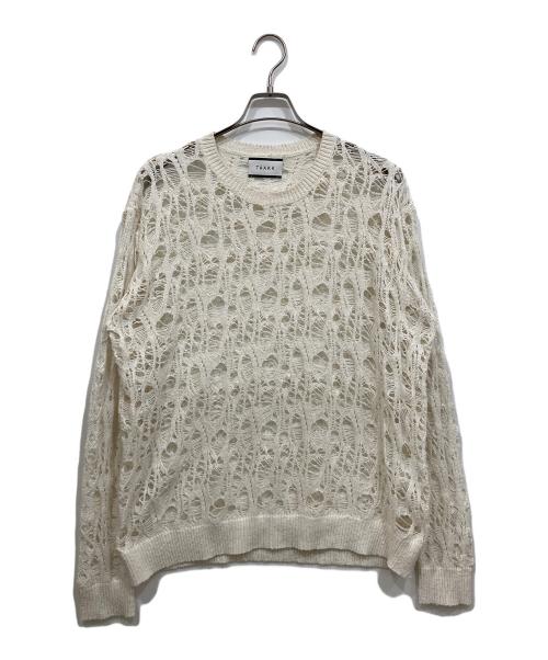TAAKK（ターク）TAAKK (ターク) PERFORATED KNIT ホワイト サイズ:2の古着・服飾アイテム