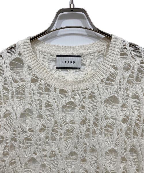 TAAKK（ターク）TAAKK (ターク) PERFORATED KNIT ホワイト サイズ:2の古着・服飾アイテム