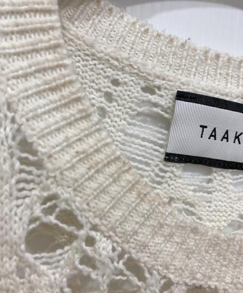 TAAKK（ターク）TAAKK (ターク) PERFORATED KNIT ホワイト サイズ:2の古着・服飾アイテム