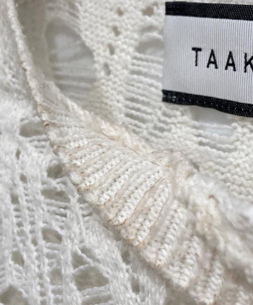 TAAKK（ターク）TAAKK (ターク) PERFORATED KNIT ホワイト サイズ:2の古着・服飾アイテム