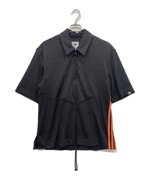 adidas（アディダス）adidas (アディダス) song for the mute (ソングフォーザミュート) Short Sleeve Shirt グレー×オレンジ サイズ:Sの古着・服飾アイテム