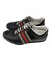 GUCCI (グッチ) シェリーライン レザースニーカー ブラック サイズ:40：10000円