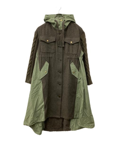 STUMBLY（スタンブリ―）STUMBLY (スタンブリ―) ウール混コート オリーブ サイズ:36の古着・服飾アイテム