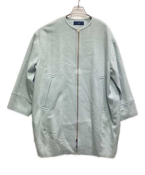 SHIPS（シップス）SHIPS (シップス) ミディコクーンジップコート ライトブルー サイズ:Mの古着・服飾アイテム