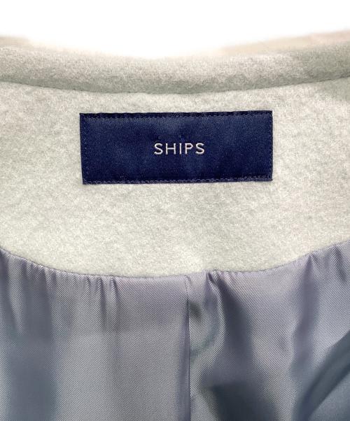 SHIPS（シップス）SHIPS (シップス) ミディコクーンジップコート ライトブルー サイズ:Mの古着・服飾アイテム