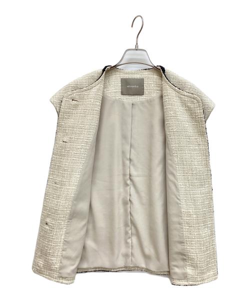 heliopole（エリオポール）heliopole (エリオポール) BLADE EDGE BUTCHER TWEED VEST アイボリー サイズ:36の古着・服飾アイテム