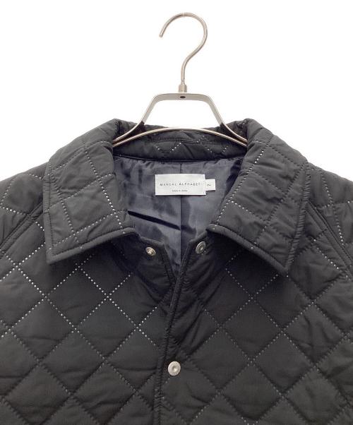 Manual Alphabet（マニュアル アルファベット）MANUAL ALPHABET (マニュアル アルファベット) QUILTING SOUTEIN COLLAR JACKET ブラック サイズ:SIZE 2の古着・服飾アイテム