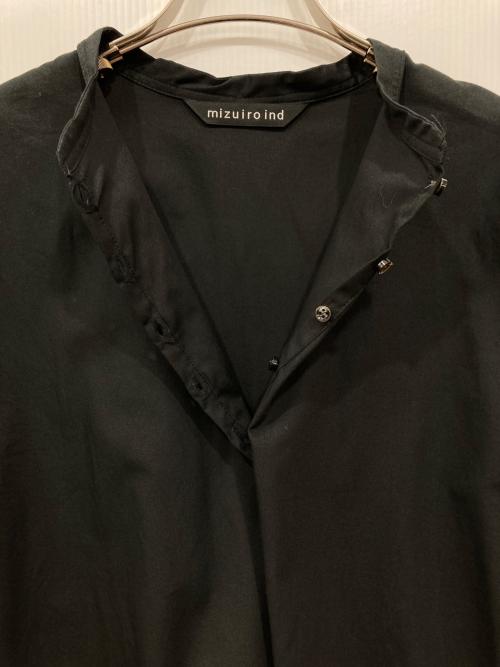 mizuiro-ind（ミズイロインド）mizuiro-ind (ミズイロインド) プルオーバーシャツ ブラック サイズ:Freeの古着・服飾アイテム