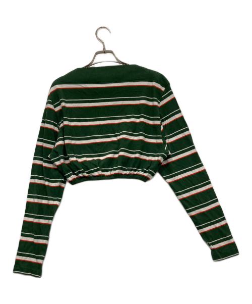 FUMIKA UCHIDA（フミカウチダ）FUMIKA UCHIDA (フミカウチダ) BODER LONG-SLEEVE CROPPED TOP グリーン サイズ:Mの古着・服飾アイテム