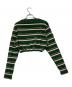 FUMIKA UCHIDA (フミカウチダ) BODER LONG-SLEEVE CROPPED TOP グリーン サイズ:M：13000円