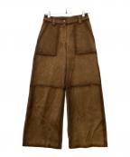 MAISON SPECIALメゾンスペシャル）の古着「Real Suede Pants」｜キャメル
