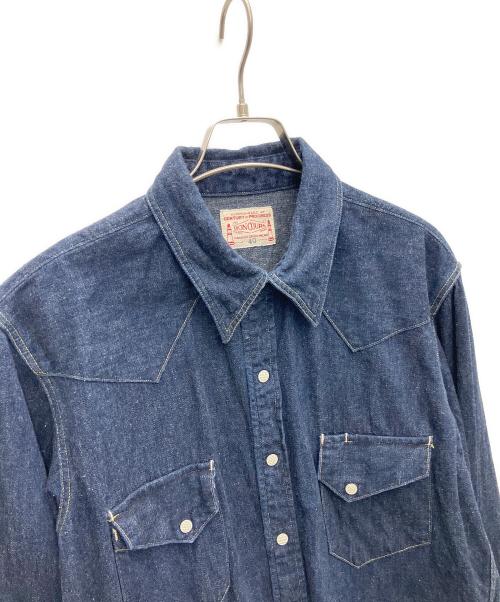 BONCOURA（ボンクラ）BONCOURA (ボンクラ) ウェスタン シャツ デニム インディゴ サイズ:SIZE 40の古着・服飾アイテム