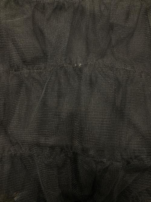 MUVEIL（ミュベール）MUVEIL (ミュベール) チュールライナー付ノーカラーコート ブラック サイズ:38の古着・服飾アイテム