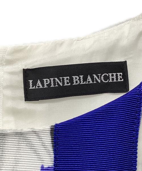 LAPINE BLANCHE（ラピーヌ ブランシュ）LAPINE BLANCHE (ラピーヌ ブランシュ) 配色切替ワンピース ホワイト×ブラック サイズ:40 未使用品の古着・服飾アイテム