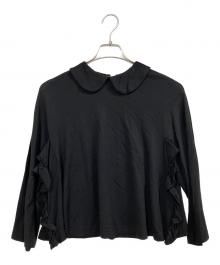 COMME des GARCONS COMME des GARCONS（コムデギャルソン コムデギャルソン）の古着「丸襟サイドフリルカットソー」｜ブラック