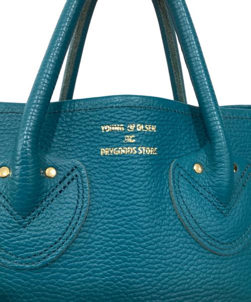 YOUNG & OLSEN The DRYGOODS STORE（ヤングアンドオルセン ザ ドライグッズストア）YOUNG & OLSEN The DRYGOODS STORE (ヤングアンドオルセン ザ ドライグッズストア) EMBOSSED LEATHER TOTE M / エンボス レザートート M ブルー サイズ:　の古着・服飾アイテム