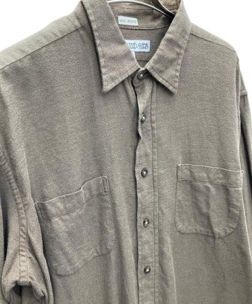 vainl archive（ヴァイナルアーカイブ）VAINL ARCHIVE (ヴァイナルアーカイブ) INDIVIDUALIZED SHIRTS (インディビジュアライズドシャツ) コットンシャツ ブラウン サイズ:Mの古着・服飾アイテム