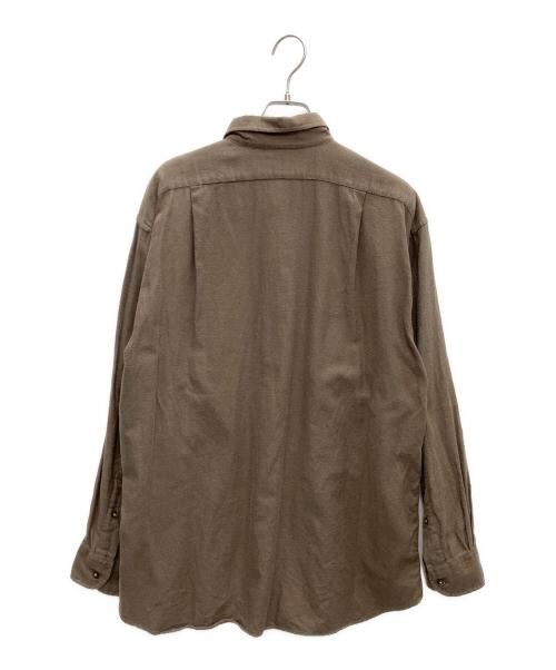 vainl archive（ヴァイナルアーカイブ）VAINL ARCHIVE (ヴァイナルアーカイブ) INDIVIDUALIZED SHIRTS (インディビジュアライズドシャツ) コットンシャツ ブラウン サイズ:Mの古着・服飾アイテム