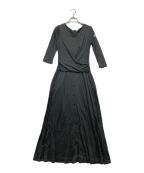 BORDERS at BALCONYボーダーズアットバルコニー）の古着「カシュクールマキシワンピース」｜グレー