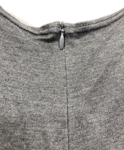 BORDERS at BALCONY（ボーダーズアットバルコニー）BORDERS at BALCONY (ボーダーズアットバルコニー) カシュクールマキシワンピース グレー サイズ:38の古着・服飾アイテム