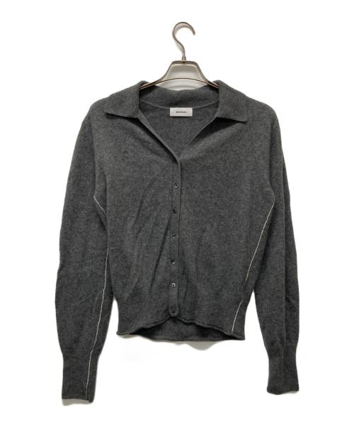 MIESROHE（ミースロエ）MIESROHE (ミースロエ) オープンカラーデザインカシミアニットＣＤ グレー サイズ:FREEの古着・服飾アイテム