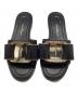 Salvatore Ferragamo (サルヴァトーレ フェラガモ) ヴァラスタッズサンダル ブラック サイズ: 8D：22000円