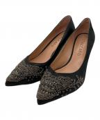 STACCATOスタッカート）の古着「ビーズエンブロイドパンプス」｜ブラック