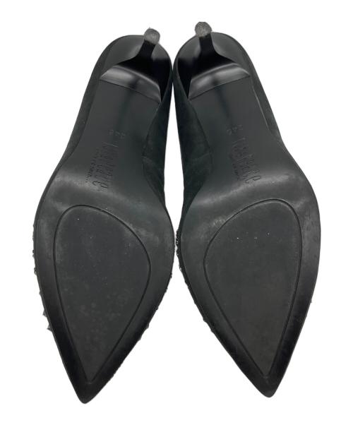 STACCATO（スタッカート）STACCATO (スタッカート) ビーズエンブロイドパンプス ブラック サイズ:24.5の古着・服飾アイテム