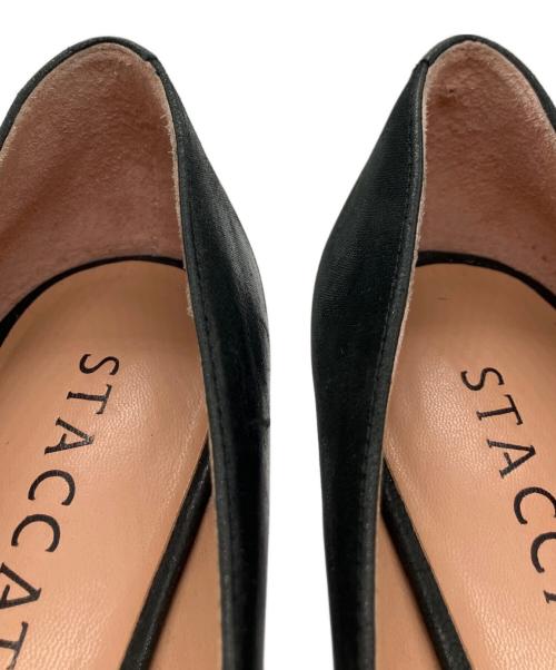 STACCATO（スタッカート）STACCATO (スタッカート) ビーズエンブロイドパンプス ブラック サイズ:24.5の古着・服飾アイテム