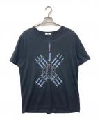 VALENTINOヴァレンティノ）の古着「ハートモチーフ半袖Tシャツ」｜ブラック