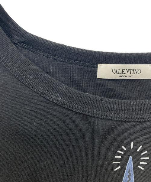 VALENTINO（ヴァレンティノ）VALENTINO (ヴァレンティノ) ハートモチーフ半袖Tシャツ ブラック サイズ:Lの古着・服飾アイテム